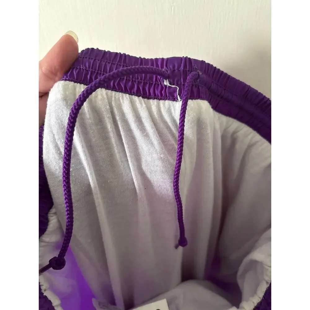 Nike Vintage 90s Windbreaker Track Pants Lined Zipper Ankles Size Large Purple